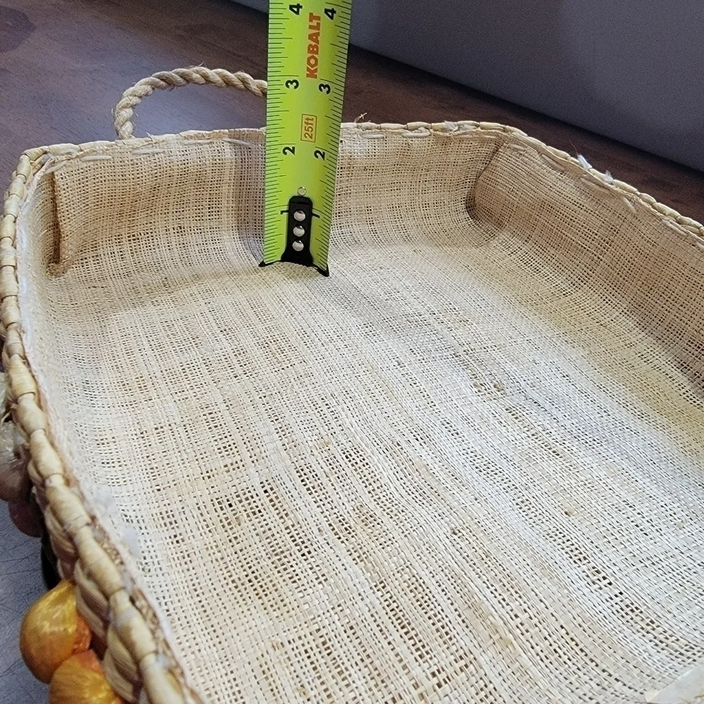 Vintage Basket with flowers and Jute Handles for serving Spring Easter Brunch